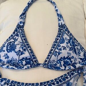 Floral Blue Bikini Set